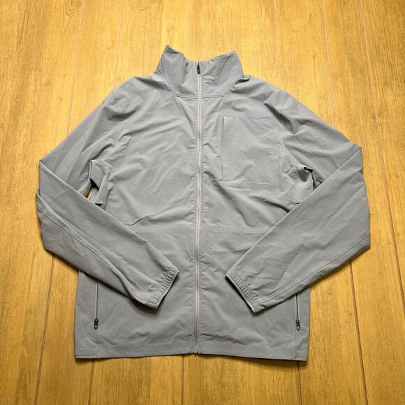 Lululemon Expeditionist Jacket Mens Sz M Rhino Grey Full Zip Mesh Performance - Picture 2 of 11